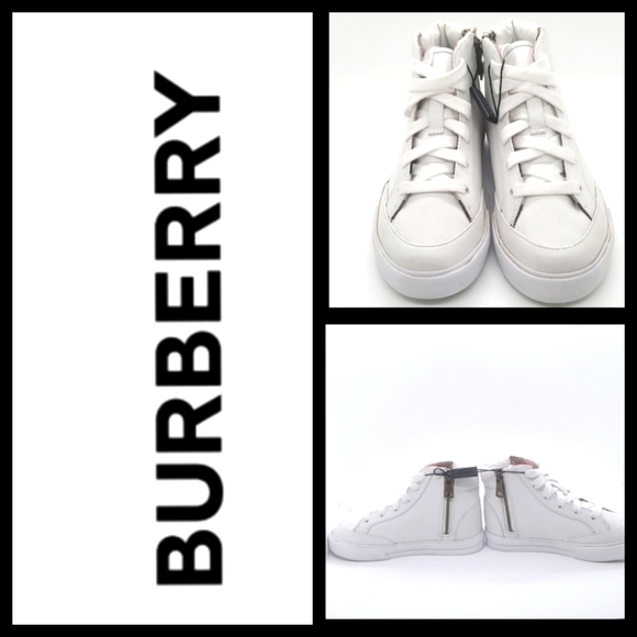 Burberry Other - 🚨ON SALE!!🚨BURBERRY HIGH TOP SNEAKER SIZE 10 KIDS WHITE